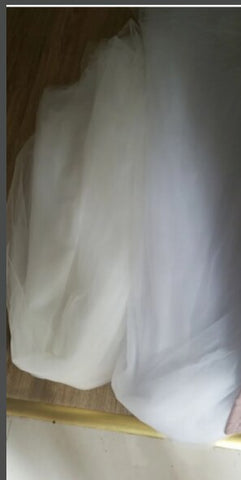 Image of Detachable skirt wedding overskirt, tulle wedding train decorated lace Detachable wedding overskirt custom size-FrenzyAfricanFashion.com