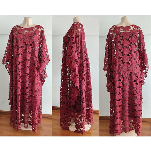 Image of Lace Dresses for Women Dashiki Boubou Robe-FrenzyAfricanFashion.com