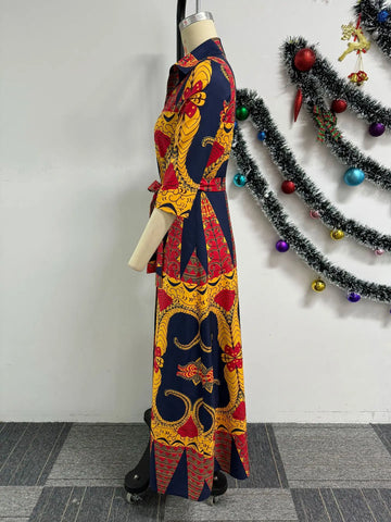 Image of Women Elegant New Muslim Fashion Abayas Dashiki Robe Kaftan Midi Dress Turkish Africa Clothing-FrenzyAfricanFashion.com