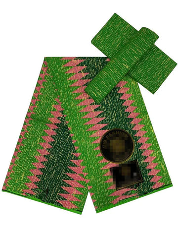 Image of Ankara African Fabric kente gold Real Wax Dress Craft DIY Cotton 4+2yards-FrenzyAfricanFashion.com