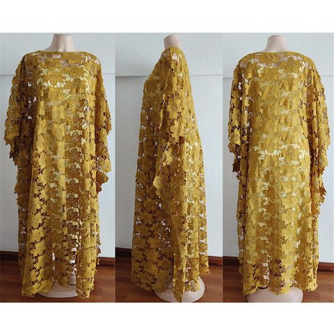 Image of Lace Dresses for Women Dashiki Boubou Robe-FrenzyAfricanFashion.com