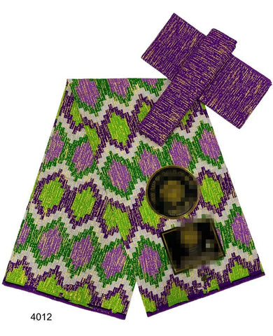 Image of Ankara African Fabric kente gold Real Wax Dress Craft DIY Cotton 4+2yards-FrenzyAfricanFashion.com