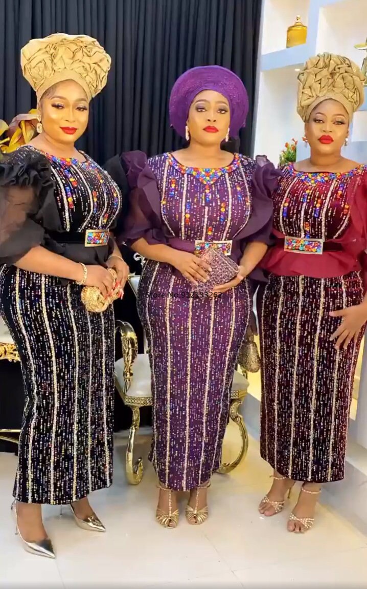 Dashiki Dresses Women Elegant Luxury Velvet Evening Gowns Plus Size Turkey Long Maxi Party Dress-FrenzyAfricanFashion.com