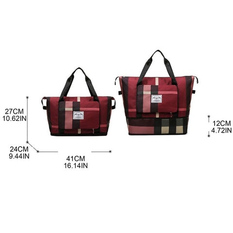 Image of Duffle Bag for Women Men Foldable Large Capacity Gym Tote Travel Shoulder Bags-FrenzyAfricanFashion.com