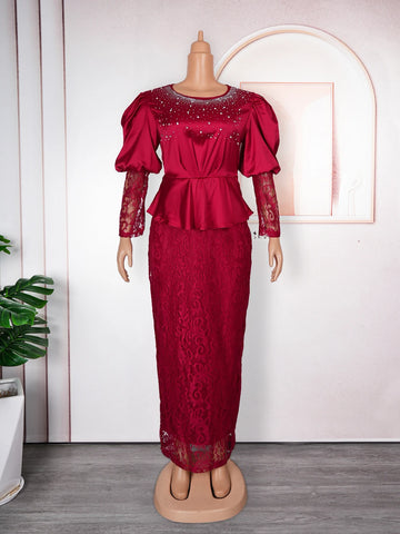 Image of Plus Size African Party Dresses Maxi Dress-FrenzyAfricanFashion.com