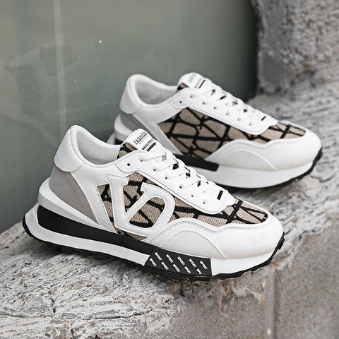 Image of Chunky Sneakers Mens Designer Running Shoes Fashion Casual Leather Platform Sport Shoes-FrenzyAfricanFashion.com