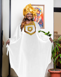 Free Style African Dress For Woman Embroidery Design Ladys Clothes Plus Size Dresses For Women-FrenzyAfricanFashion.com