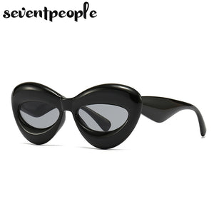 Cat Eye Sunglasses Women Sexy Lip-Shaped Sun Glasses-FrenzyAfricanFashion.com