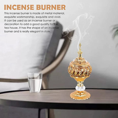 Image of Incense Burner Holder Metal Censer Cone Arabian Stick Frankincense Aromatherapy Fragrance-FrenzyAfricanFashion.com