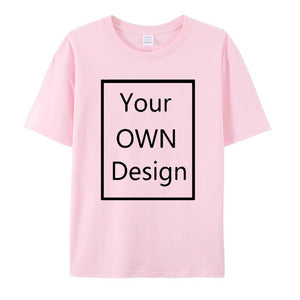 Cotton Custom T Shirt Make Your OWN Design Logo Text Men Print Tshirt Tops Tee-FrenzyAfricanFashion.com