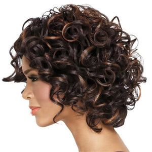 Short Curly Human Hair Wet And Wavy Lace Frontal Wig-FrenzyAfricanFashion.com