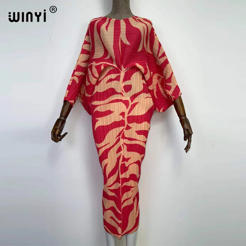 Image of batwing pleated dress-FrenzyAfricanFashion.com