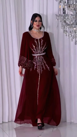 Image of Abaya Women Party Dresses Ramadan Morocco Kaftan Dubai-FrenzyAfricanFashion.com