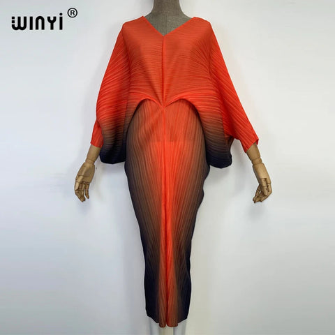 Image of batwing pleated dress-FrenzyAfricanFashion.com