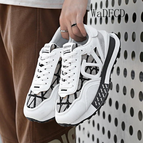 Image of Chunky Sneakers Mens Designer Running Shoes Fashion Casual Leather Platform Sport Shoes-FrenzyAfricanFashion.com