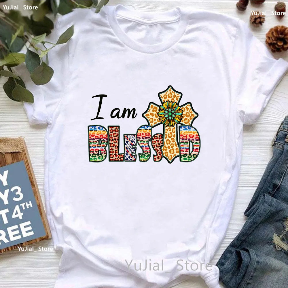 All My Hope Is In Jesus Graphic Print T-Shirt Women-FrenzyAfricanFashion.com