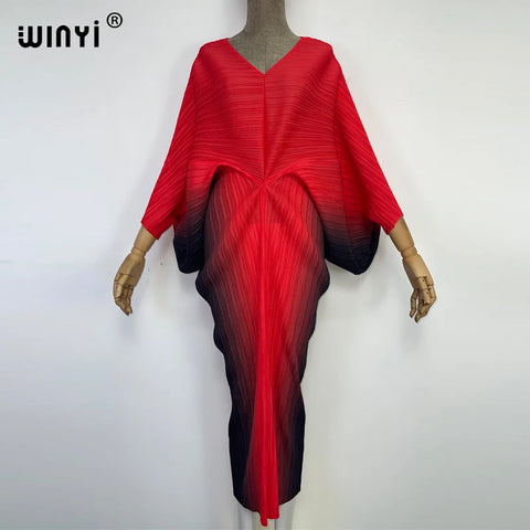 Image of batwing pleated dress-FrenzyAfricanFashion.com