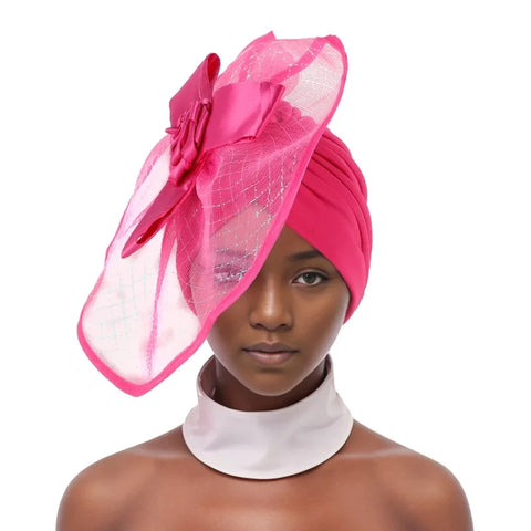 Image of Nigeria Headtie Wedding Party Headties Female Head Wrap Already Made Auto Gele African Auto Gele Women Wedding Flower Turban Cap-FrenzyAfricanFashion.com