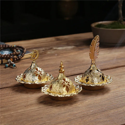 Image of Incense Burner Holder Metal Censer Cone Arabian Stick Frankincense Aromatherapy Fragrance-FrenzyAfricanFashion.com