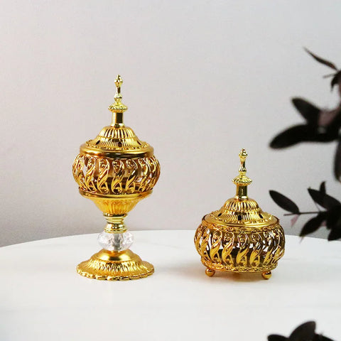 Image of Incense Burner Holder Metal Censer Cone Arabian Stick Frankincense Aromatherapy Fragrance-FrenzyAfricanFashion.com