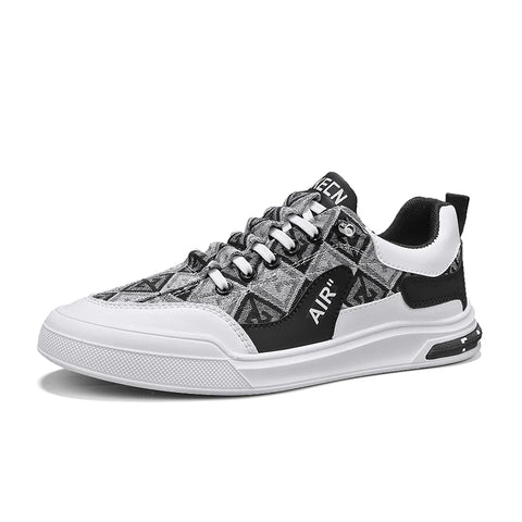 Image of Men's Leather Shoes Casual Comfort Cricket Shoes Fashion Sneakers For Men Lightweight Driving Shoes-FrenzyAfricanFashion.com