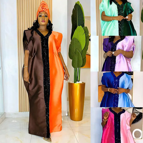 Image of Abayas Robe Dresses Women Traditional Dashiki Ankara Outfits Gown Muslim Kaftan Maxi Long Dress-FrenzyAfricanFashion.com