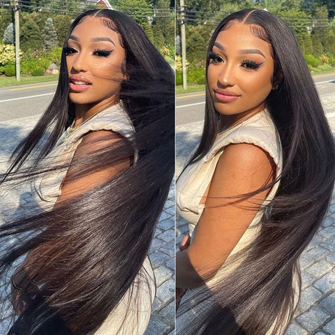 Image of HD Transparent 13x4 or 13x6 Lace Front Human Hair Brazilian 360 Wig-FrenzyAfricanFashion.com