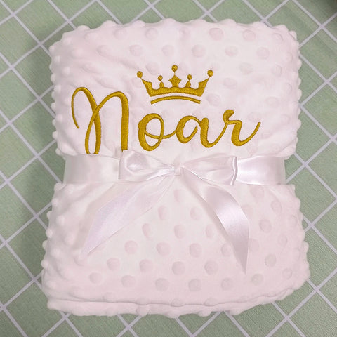 Image of Custom Name Personalized Baby Blanket Swaddle Baby Stroller Bed Crib Sleep Cover Baby Birthday Gift For Newborn Boys and Girls-FrenzyAfricanFashion.com