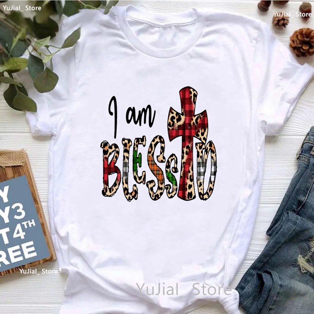 All My Hope Is In Jesus Graphic Print T-Shirt Women-FrenzyAfricanFashion.com