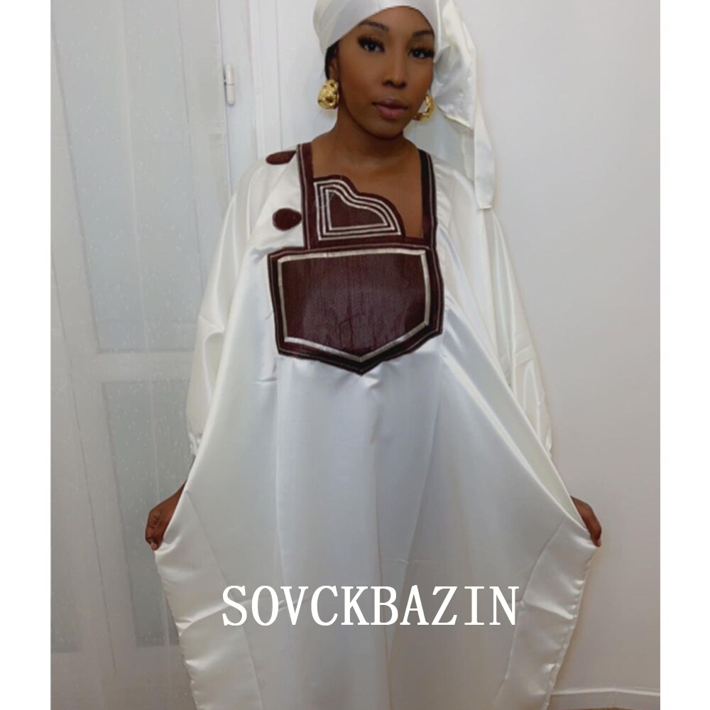 Women Cotton Embroidered Kaftan Dresses Outfits Abaya Boubou-FrenzyAfricanFashion.com