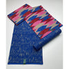 Blue kente Wax Print Fuchsia Fabric Dress Craft DIY Cotton Nananom-FrenzyAfricanFashion.com