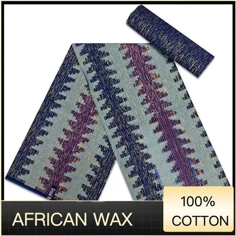 Image of Ankara African Fabric kente gold Real Wax Dress Craft DIY Cotton 4+2yards-FrenzyAfricanFashion.com