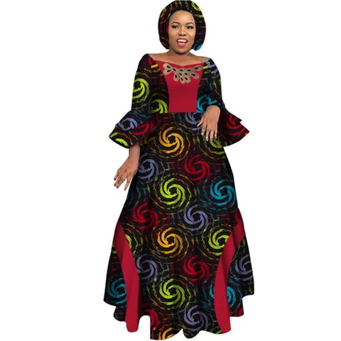 Image of Long Sleeve Dresses Women Party Wedding Dashiki African Women Dresses-FrenzyAfricanFashion.com