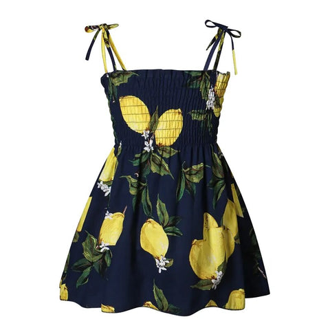 Image of Girls Sleeveless Flower Sundress Summer Beach Strap Princess Dress Cotton Children Clothes girls Casual Dresses-FrenzyAfricanFashion.com