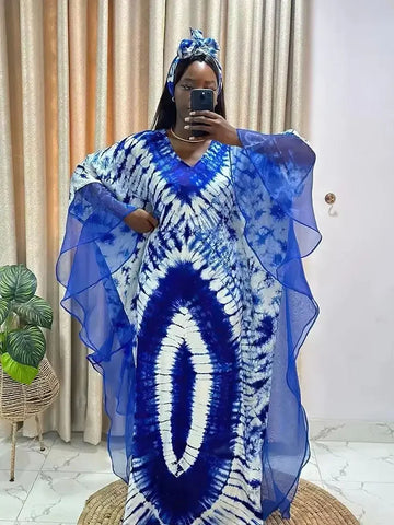 Image of African Dresses for Women Traditional Africa Clothing Dashiki Ankara Outfits Gown Abayas Robe Muslim Kaftan Maxi Long Dress 2024-FrenzyAfricanFashion.com