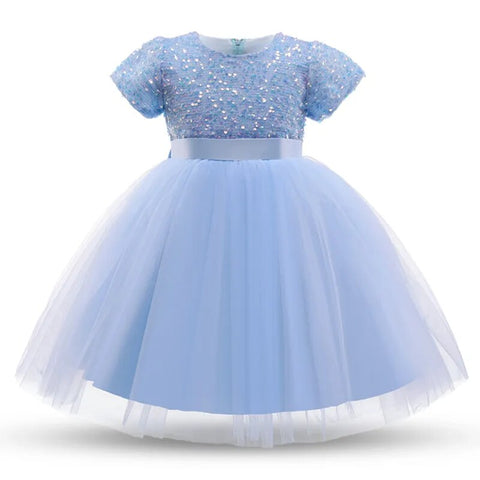 Image of Princess Dress Sequin Lace Tulle Fluffy Kids Evening Formal Pageant-FrenzyAfricanFashion.com