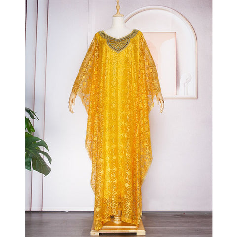 Image of Lace Dresses for Women Dashiki Boubou Robe-FrenzyAfricanFashion.com