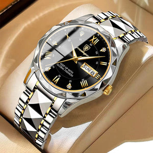 BeniSap Top Brand Luxury Man Wristwatch Waterproof Luminous Date Week Men Watches Stainless Steel-FrenzyAfricanFashion.com