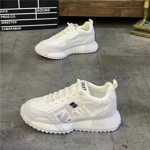 Image of Chunky Sneakers Men Running Shoes Casual Breathable Leather Mesh-FrenzyAfricanFashion.com