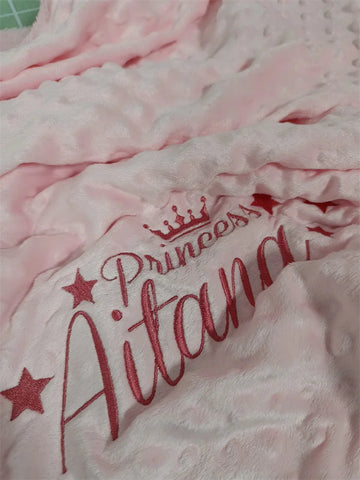 Image of Custom Name Personalized Baby Blanket Swaddle Baby Stroller Bed Crib Sleep Cover Baby Birthday Gift For Newborn Boys and Girls-FrenzyAfricanFashion.com