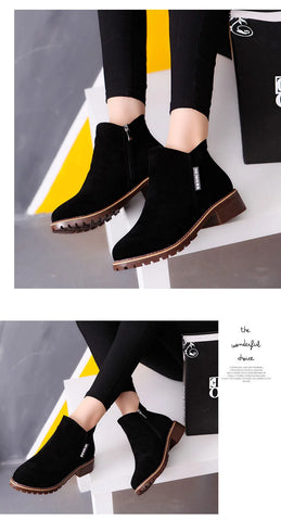 Image of Ankle Boots Comfortable Plus Size Snow Boots for Women Female Platform Boots Botas De Mujer-FrenzyAfricanFashion.com