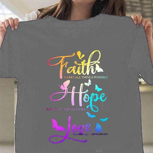 Colorful Faith Love Hope Print Women T Shirt Short Sleeve O Neck Loose Women Tshirt Ladies Tee Shirt Tops Camisetas Mujer-FrenzyAfricanFashion.com