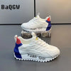 Chunky Sneakers Men Running Shoes Casual Breathable Leather Mesh-FrenzyAfricanFashion.com