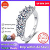 Women's Luxury Silver 925 Rings Sparkling 3.6ct Diamond Moissanite Rings for Bride Engagement Wedding Band Gift Jewelry-FrenzyAfricanFashion.com