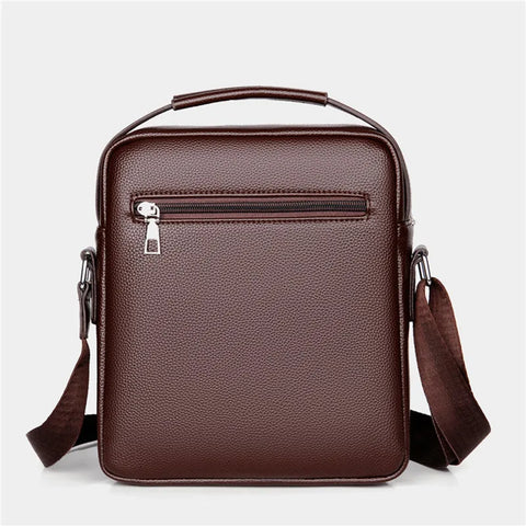 Image of Men's Genuine Leather Crossbody Shoulder Bags High quality Tote Fashion Business Man Messenger Bag Leather Bags fanny pack-FrenzyAfricanFashion.com