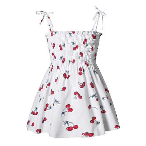 Image of Girls Sleeveless Flower Sundress Summer Beach Strap Princess Dress Cotton Children Clothes girls Casual Dresses-FrenzyAfricanFashion.com