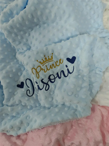 Image of Custom Name Personalized Baby Blanket Swaddle Baby Stroller Bed Crib Sleep Cover Baby Birthday Gift For Newborn Boys and Girls-FrenzyAfricanFashion.com