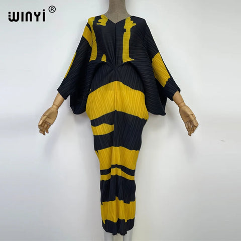 Image of batwing pleated dress-FrenzyAfricanFashion.com