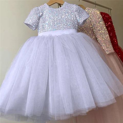 Image of Princess Dress Sequin Lace Tulle Fluffy Kids Evening Formal Pageant-FrenzyAfricanFashion.com