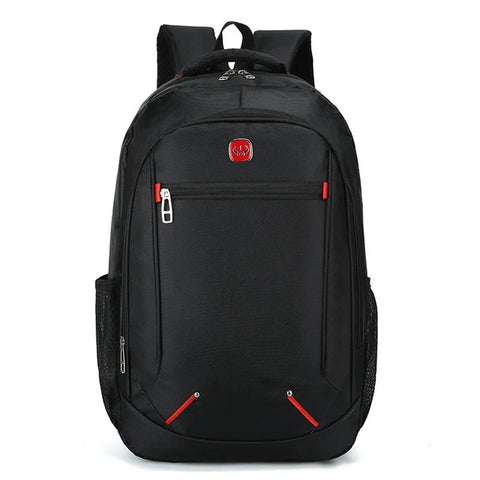 Image of Large-capacity Student School Bag Casual Solid Color Backpack Material Oxford Men New Backpack Multi-functional Simple Bag-FrenzyAfricanFashion.com